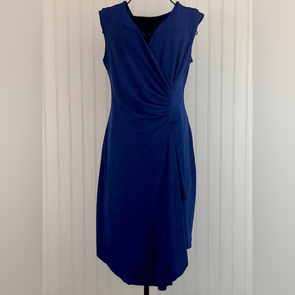 Valerie Bertinelli Blue Asymmetrical Dress